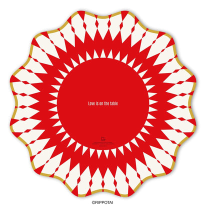 Rippotai Tovagliette GoldenAge Sottopiatti Moderni e Sottobicchieri Coordinati 3pz – Collezione &quot;Love is on the Table&quot;