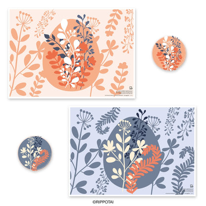 Rippotai Tovagliette Kit da 2 / Pasqua La tavola di Pasqua by Rippotai: tovagliette in carta Lavabili e Sostenibili