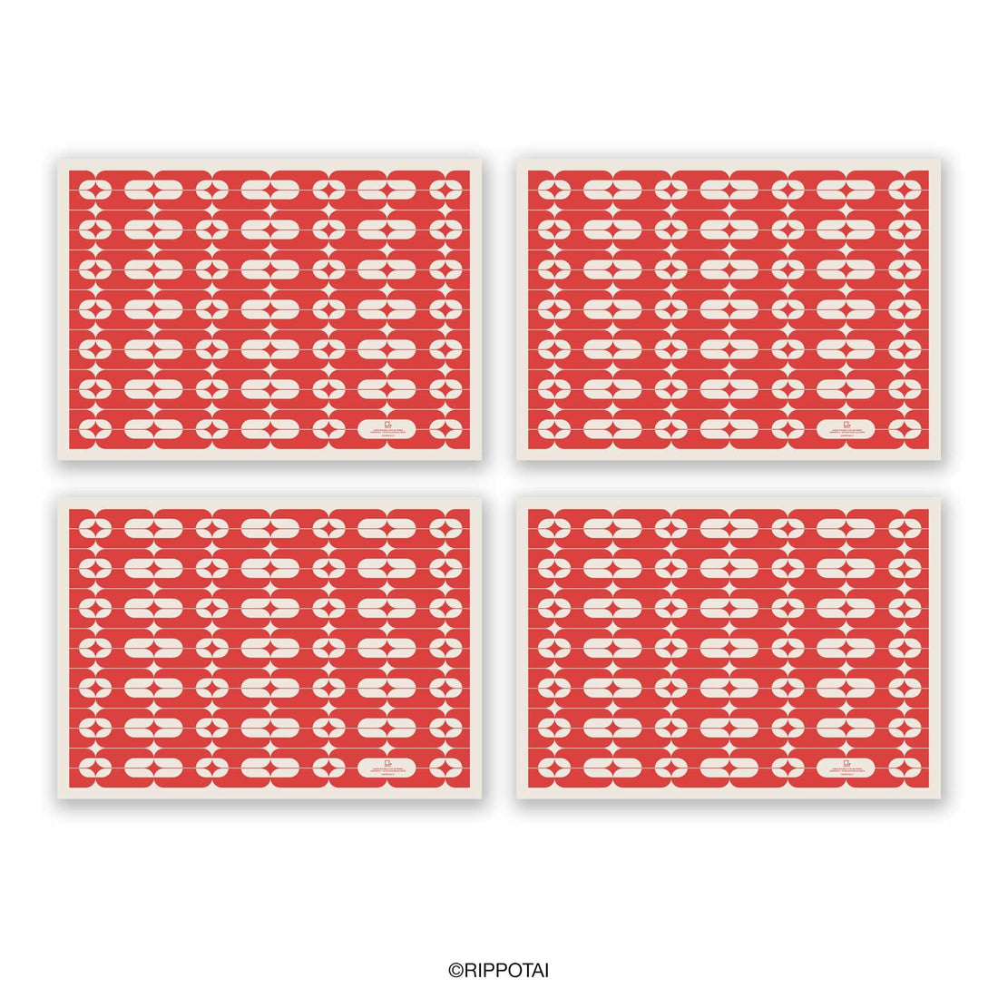 Rippotai Tovagliette Tovagliette per Natale in carta ecologica pulibile – Set da 4