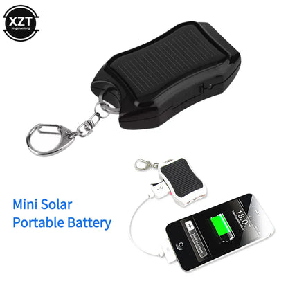 Trendzoy 1000mAh Solar Keychain Power Bank &amp; Flashlight