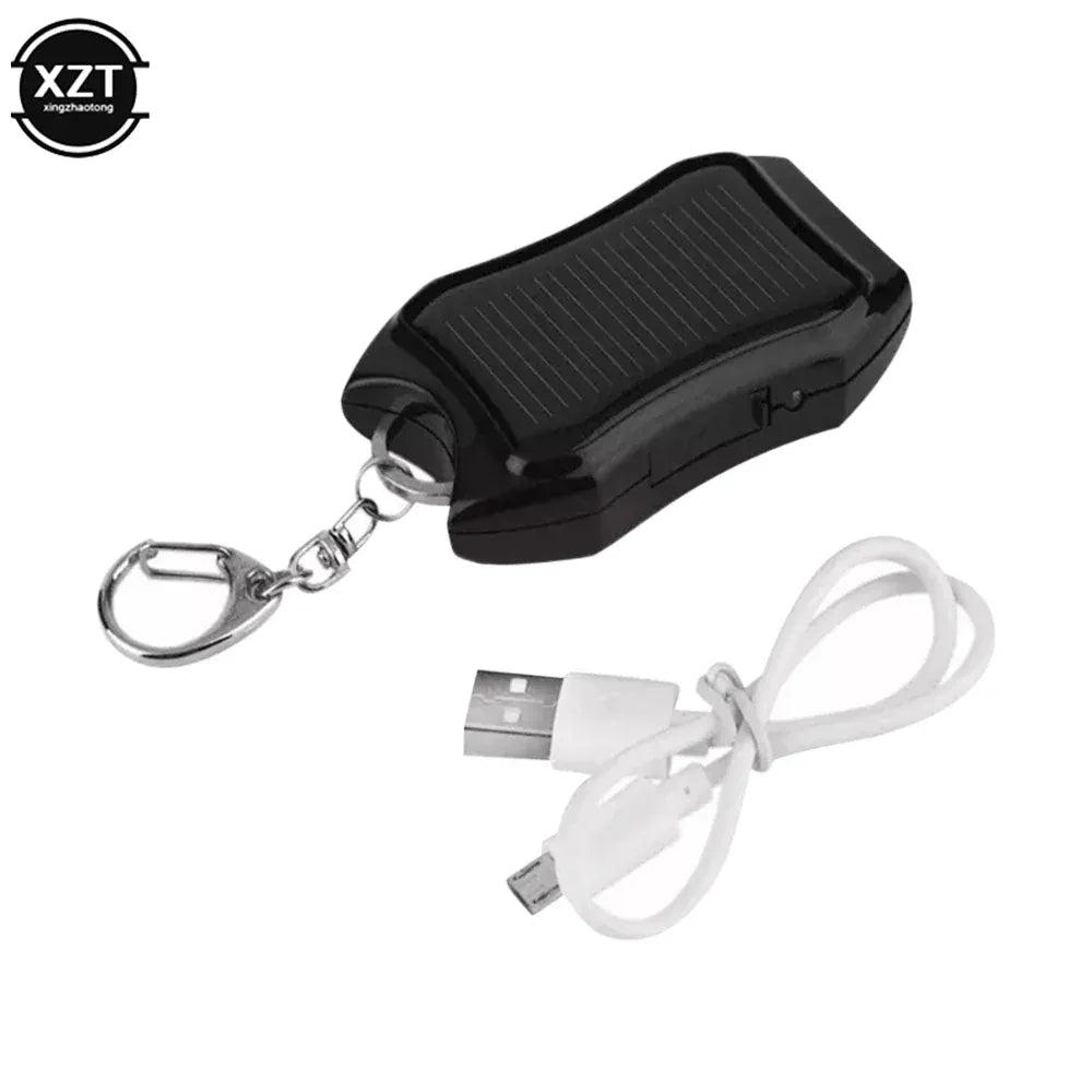 Trendzoy 1000mAh Solar Keychain Power Bank &amp; Flashlight