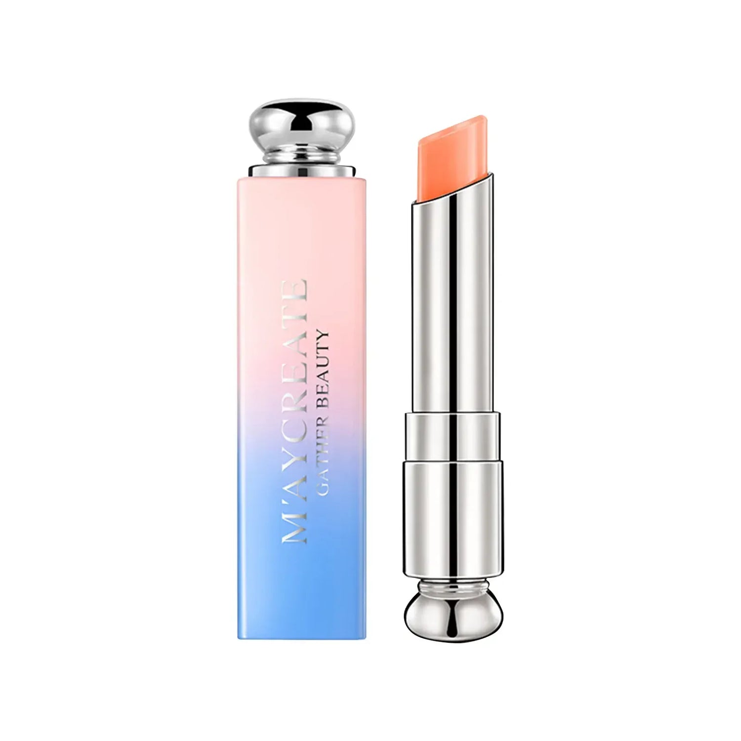 Trendzoy 120 Light orange Moisturizing Bright Crystal Jelly Lipstick Temperature Change Color Lip Gentle Fashionable Korean Makeup Products Beauty