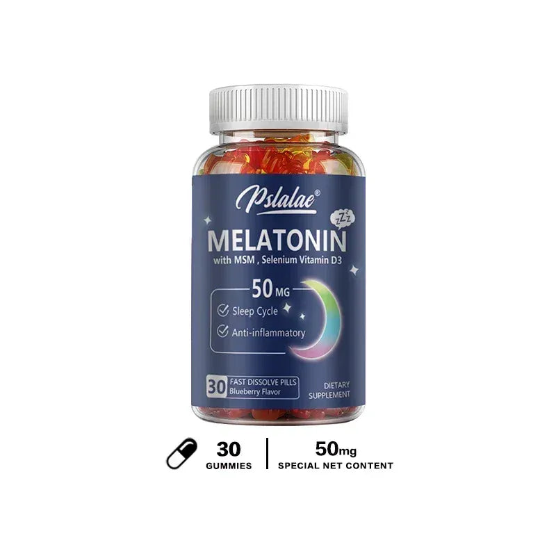 Trendzoy 30 Gummies Melatonin Gummies 50 Mg - Helps Support Deep Sleep, Sleep Vitamin, Promotes Falling Asleep Quickly