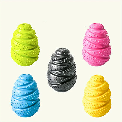 Trendzoy Durable Rubber Dog Chew Toy with Treat Dispenser-Interactive Puzzle Grenade Design for Mental Stimulation &amp; Dental Health