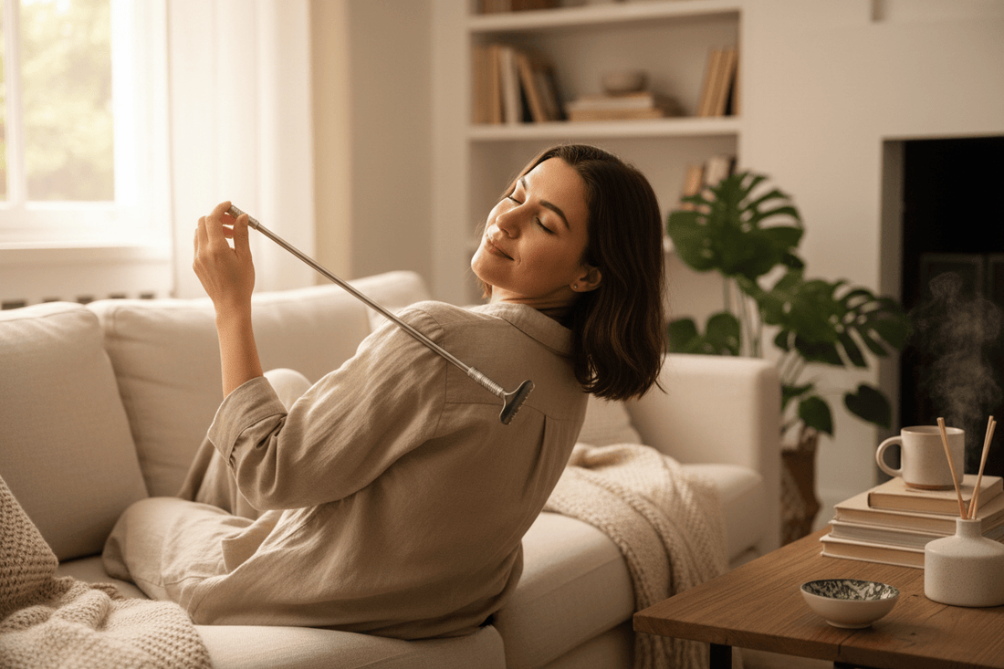 Trendzoy Health &amp; Wellness Telescopic Back Scratcher - Extendable Stainless Steel Massager