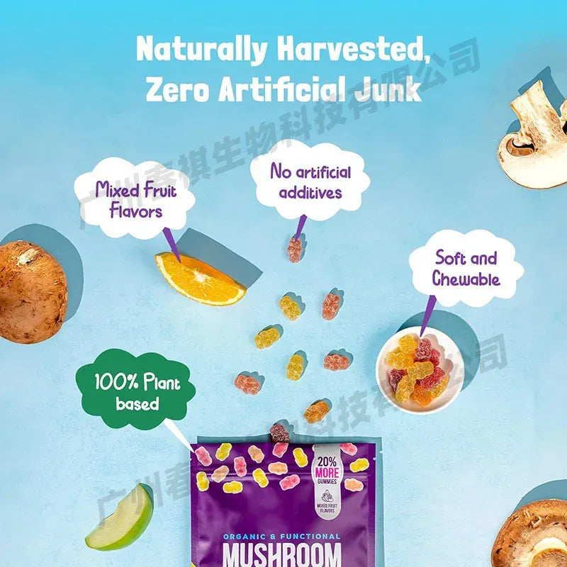 Trendzoy Package 1 Mushroom gummies boost immunity and maintain cardiovascular health