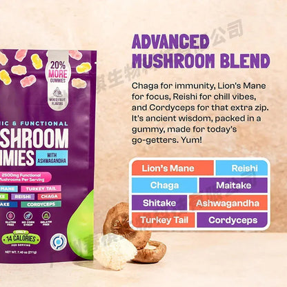 Trendzoy Package 1 Mushroom gummies boost immunity and maintain cardiovascular health
